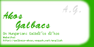 akos galbacs business card